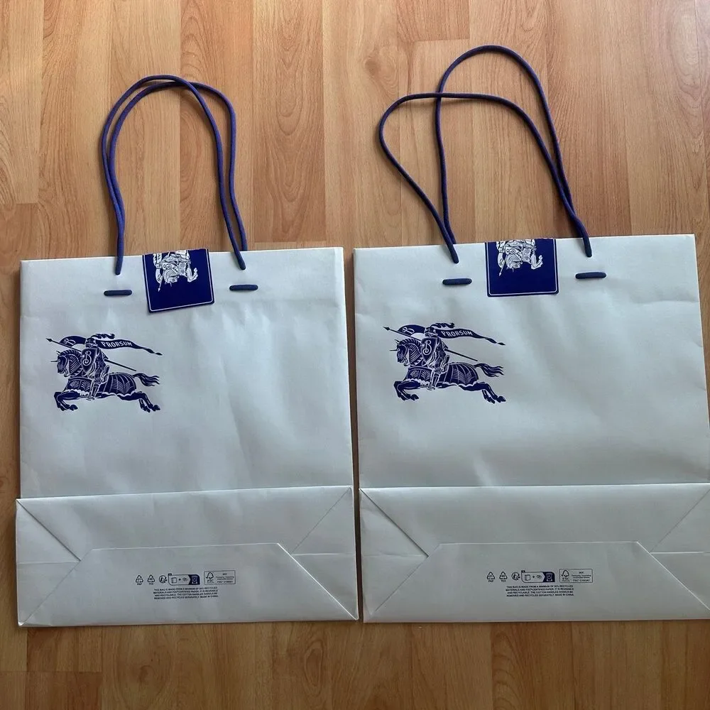 Burberry Paper Shopping Gift Bag Bundle - x2 large 18